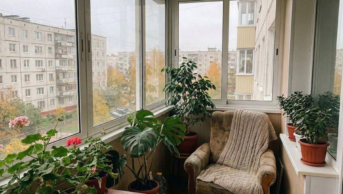 Балкон в прозрачном режиме